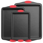 Nutrichef Kitchen Oven Baking Pans Nonstick Gray Coating Carbon Steel Bakeware. Fixed Price $58.19.