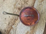 #28 Matfer Bourgeat French Copper Pan Saucier + Lid. Ss Interior. Fixed Price $580.00.