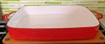 Vtg Dansk Kobenstyle Large Baker Lasagna Pan Red 14"- 11.5" Made In France Vguc. Fixed Price $64.95.