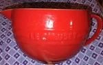 Creuset PG4000 Enameled Stoneware 2 Qt Batter Bowl Cerise Red. Fixed Price $38.38.