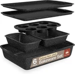 Bakken Swiss Bakeware Set 6 Piece Stackable, Deluxe, Non-stick Baking P.... Fixed Price $47.94.