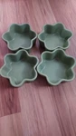 Chantal Flower Star Shaped Ramekin Baking 1 Cup Set Of 4 Avocado Green Ovenware. Fixed Price $15.90.
