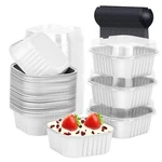 10OZ Disposable Ramekins With Lids 40 Pack,lnyzqus Aluminum Foil Jumbo Cupcak.... Fixed Price $31.77.