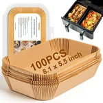 Paper Liners For Dual Zone Airfryer, 8.1X5.5 Inch Rectangle Disposable. Fixed Price $15.34.