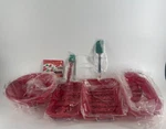 Cooks & Chefs Red Silicone Holiday Baking Molds With Metal Racks 10 Pc New. Fixed Price $22.18.