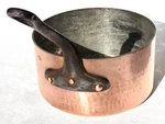 Vintage 8.9IN French Copper Saucepan Dehillerin Hammered Tin Lining 2.5MM 7.7LBS. Fixed Price $273.50.