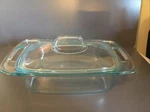 Pyrex Clear Glass 624 Baker Baking 2QT Dish Casserole W/handles & W/lid Usa. Fixed Price $27.99.
