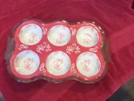 Temptations By Tara Muffin Pan Red Floral Lace 6 Cupcake 12X8 KFI-731258. Fixed Price $23.50.