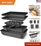Baking Pans Set, Nonstick Bakeware Sets, Oven For Cooking, 6 Pieces Baki.... Fixed Price $72.31.