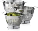 Yh-goods Stainless Steel Colander 3-PIECE Kitchen Sink Strainer Set For Pasta,. Fixed Price $29.29.
