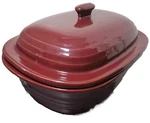 Pampered Chef 3.1-QT Cranberry Baker Roaster Dutch Oven 5111 Stoneware Exc. Cond. Fixed Price $80.00.