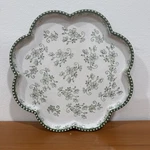 Temptations Floral Lace Green Summer Tart Baking Dish Tray Temp-tations. Fixed Price $24.99.
