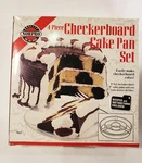 Norpro 4-PIECE Checkerboard Cake Pan Set New In Box. Fixed Price $10.00.