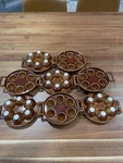 8 Revol France Brown Porcelain Escargot Snail Quail Baking Dishes Belle Cuisine. Fixed Price $122.50.