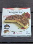 New - Norpro Deluxe 10 Springform Pan With Tempered Glass Base #3914. Fixed Price $18.79.