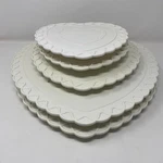 5 Wilton 14", 10", 8" Heart Cake Separator Plates Scalloped Decorator Preferred. Fixed Price $92.99.