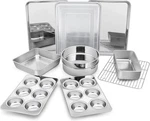 Bakeware Sets Of 11, P&p Chef Stainless Steel Baking Pans Set, Pcs, Silver. Fixed Price $83.06.