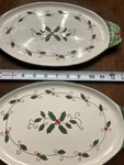 Temptations By Tara Cardinal 13" Oval Sandwich Tray Ceramic Plates Set Of 2. Fixed Price $20.00.