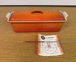 Le Creuset #32 Terrine Loaf Pan Pate Mold Flame Orange Red W/lid France Vgc. Fixed Price $119.99.