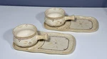 Temp-tations Old World Stoneware Soup Crocks & Trays Set Of 4 Ovenware By Tara. Fixed Price $49.95.