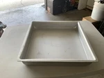 Fat Daddio's Square Cake Pan Solid Bottom 12"X2". Fixed Price $9.95.