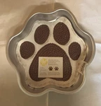 Wilton Brand New Silver Paw Shaped Cake Pan Item #2105-0252. Fixed Price $15.00.