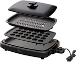 Iris Ohyama Hot 3PLATE Takoyaki Yakiniku Grills With Lid Black APA-137-B. Fixed Price $357.60.