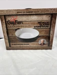 Guy Fieri Metallic Glazed Stoneware 14" Round Baker Dish X 11 3" 3.0 Qt. Fixed Price $20.99.