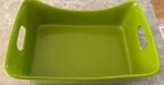 Rachael Ray Green 9X13 Lasagna Casserole 4 Quart Stoneware Baking Dish Handles. Fixed Price $25.00.