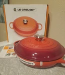 Le Creuset Signature Cast Iron 2.25 Quart Braiser, Cerise Red - New. Fixed Price $269.95.