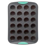 24 Cup Mini Muffin Pan Silicone Bakeware Grey Mint Nonstick Baking. Fixed Price $44.49.
