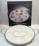 Godinger Silver Art Co. Two Tier Multi Purpose Serving Tray W/chrome Holder. Fixed Price $18.99.