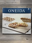 Oneida 15X14 3/4" Large Pizza Stone With Rack Serving. Fixed Price $34.99.