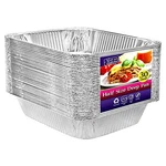 Aluminum Pans Half Size, 9X13, Extra Heavy Duty Disposable Foil 30 Pack. Fixed Price $41.32.