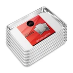 6 Professional Cookie Baking Sheets Aluminum Jelly Roll Trays. Fixed Price $52.99.