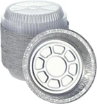 7 Inch Round Aluminum Pans With Lids (60 Pack) Disposable Foil Clear Do. Fixed Price $29.62.