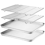 Baking & Set 2 Sheets + , Stainless Steel Cookie Pan With. Fixed Price $39.67.