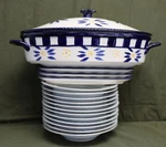 17 Pieces, 12 Noritake Laurette 5047 Soup 8" & Temptations Serving Bowls. 368P. Fixed Price $68.99.