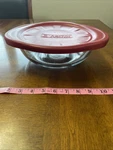 Anchor Hocking 2 Quart Clear Glass Casserole Dish With Plastic Red Lid Usa Made. Fixed Price $17.24.