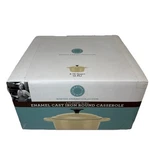 Martha Stewart Collection 2.75-QUART Enamel Cast Iron Round Casserole W/ Lid. Fixed Price $39.99.