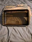 Vintage Pyrex Originals Fireside Bakeware (#2325-F) Qt Oblong Dish With Box. Fixed Price $29.99.
