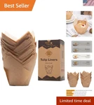 Nordic Paper 100PCS Extra Large Size Natural Tulip Cupcake Liners For Baking,.... Fixed Price $28.52.