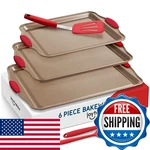 Joytable Baking Sheet Set 3-PIECE Cookie Silicone Handles Steel. Fixed Price $44.14.