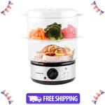 Ovente 5QT 2-TIER Electric Food Steamer Stackable,dishwasher Safe,auto Shutoff. Fixed Price $56.99.