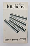 Fox Run Cannoli Forms = Set Of 4 Steel Tubes Molds New In Box .. Fixed Price $12.00.