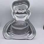 Vtg 1982 Wilton Cookie Monster Sesame Street Muppets 3D Cake Pan Mold 502-3738. Fixed Price $14.99.
