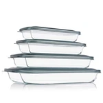 Glass Baking Dish With Lids 8 Pieces Rectangular Set Gray Sproutmaker Komuee. Fixed Price $59.99.