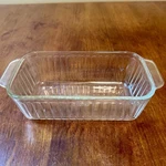 Pyrex 213-R Glass Loaf Bread Baking Dish Ribbed Clear 1.5 Qt Vintage Usa. Fixed Price $13.99.