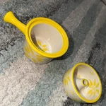 Temptations Old World Yellow Floral 16OZ Mini Casserole Crock BT5-349663 Set. Fixed Price $35.32.