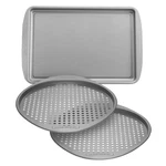 Farberware Bakeware Nonstick Pizza Crisper And Baking Sheet Pan Set, 3-PIECE. Fixed Price $31.69.